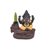 Ceramic Ganesha Waterfall Backflow Incienso Proveedor de producción de quemador de cerámica Amarillo Ganesha Quemador de incienso 