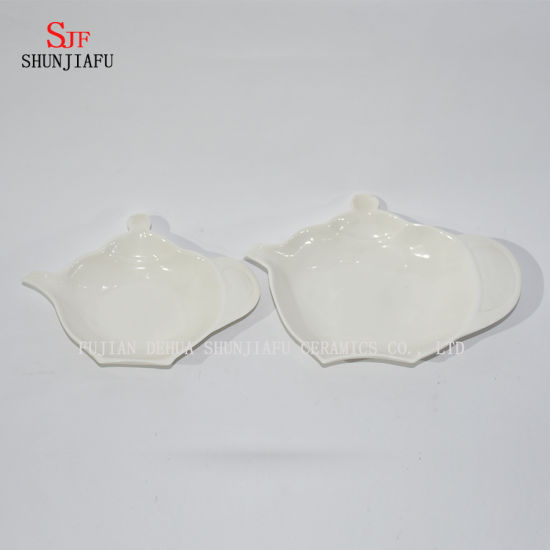 Platos de cerámica de condimento blanco multifuncionales