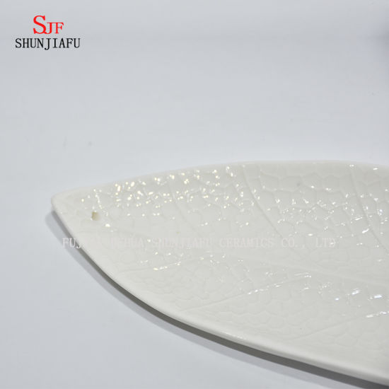 Plato / platos / vajilla de cerámica electrochapados atractivos de la decoración de la hoja