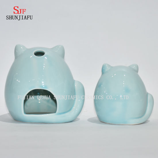 Candelabros de cerámica con forma de gato / Saleros y pimenteros / Regalo