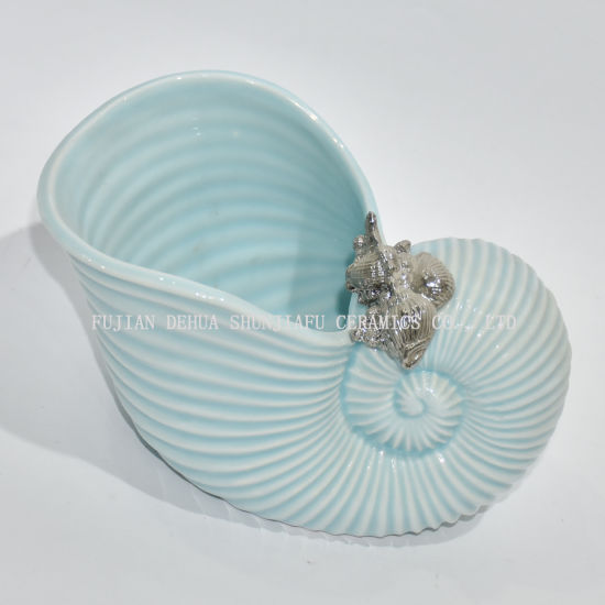 Artículos de decoración para baños / Forma de concha de cerámica