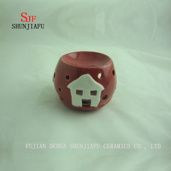 Quemador de incienso de forma redonda para cerámica de esencia (RED) / a