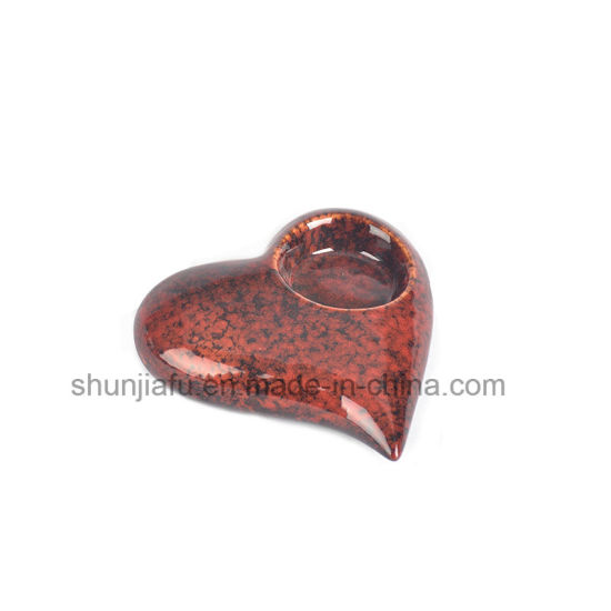 Candelabros de cerámica con forma de corazón de decoración de amor