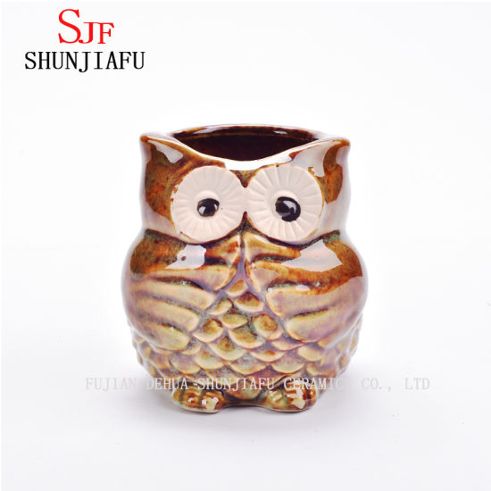 5 diseño cerámica cerámica búho maceta porcelana animal maceta / C