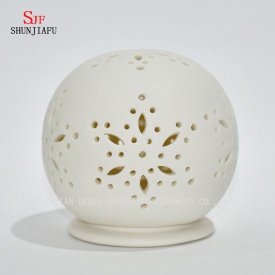 Candelero de cerámica de forma redonda / regalo de Navidad