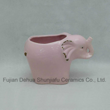 Maceta tipo elefante de cerámica para decoración de jardines