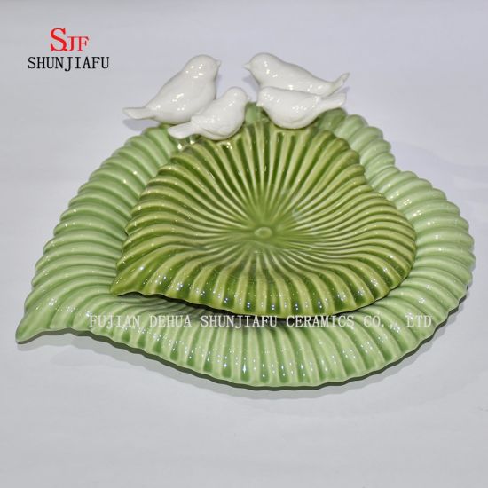 Platos de cerámica multiusos para sazonar Platos de aperitivo, platillos de porcelana multicolores Vajilla (forma de corazón)