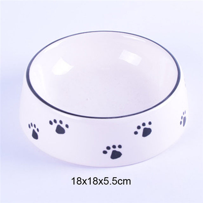 Lola - Uso exclusivo - Alimentador para mascotas de cerámica blanca, tazón para perros de cerámica