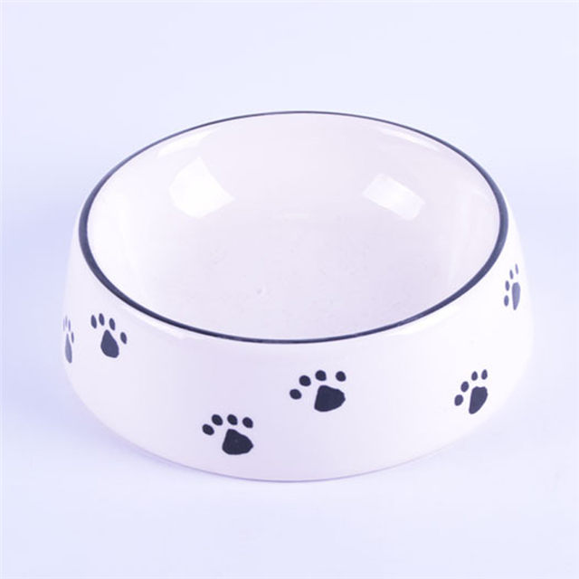 Lola - Uso exclusivo - Alimentador para mascotas de cerámica blanca, tazón para perros de cerámica