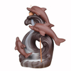 Productos de la estatua de animales marinos Quemador de incienso de reflujo de delfines de cerámica