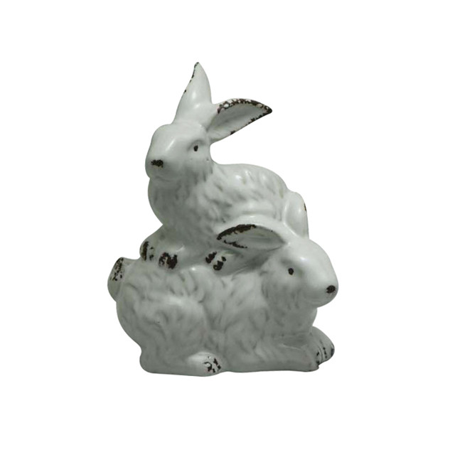 Decoración de mesa de conejo de cerámica