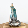 Cerámica Buda Nuevo estilo Glaze Blue Backflow Incienso Conos de incienso quemador