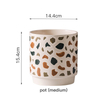 Plantilla de cerámica plantador en relieve diversos patrones medios grandes de tamaño pequeño 