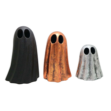 Figuras de fantasmas en miniatura de Halloween Juego de 3 decoraciones de estante de manto de la chimenea de la mesa de Halloween