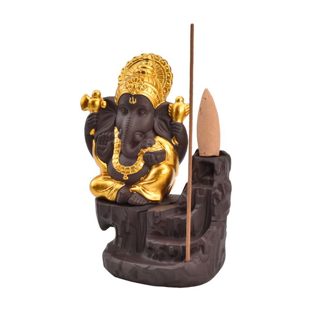 Soporte de incensario para suministros de boda, reflujo de humo de cascada, cerámica, diferentes colores, elige quemador de incienso Ganesha
